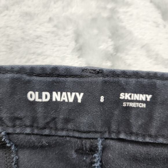 Old Navy Pants Womens 8 Black Skinny Ankle Uniform Pant Stretch Cotton Office - Picture 4 of 11